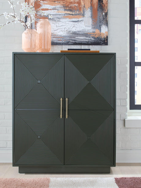 Geirwood Dark Green Accent Cabinet