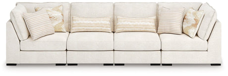 Donelson Creek Vanilla Performance Fabric,Next-Gen Nuvella™,Chenille 4-Piece Sectional