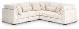 Donelson Creek Vanilla Performance Fabric,Next-Gen Nuvella™,Chenille 5-Piece Sectional