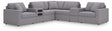 Modmax Granite 7-Piece Balanced Sectional with Audio and Storage Consoles
