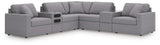 Modmax Granite 7-Piece Balanced Sectional with Audio and Storage Consoles