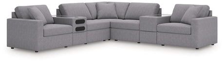 Modmax Granite 7-Piece Balanced Sectional with Audio and Storage Consoles