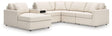 Modmax Oyster Performance Fabric,Next-Gen Nuvella™ 6-Piece Sectional with Audio System and Chaise