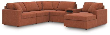 Modmax Spice Performance Fabric,Next-Gen Nuvella™ 6-Piece Sectional with Audio System and Chaise