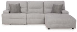 Acklen Place Pewter 3-Piece Power Reclining Sectional