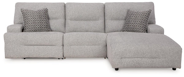 Acklen Place Pewter 3-Piece Power Reclining Sectional