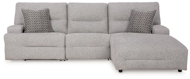 Acklen Place Pewter 3-Piece Power Reclining Sectional