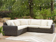 Kimora Beige/Dark Brown 3-Piece Outdoor Sectional