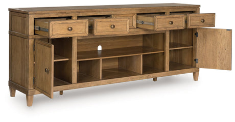Sharlance Light Brown 81" TV Stand