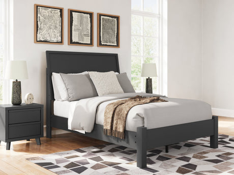 Danziar Black Full Panel Bed