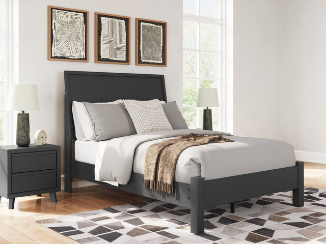 Danziar Black Full Panel Bed