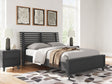 Danziar Black Full Slat Panel Bed