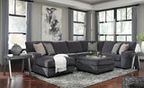 Tracling Slate 3-Piece Sectional with Ottoman