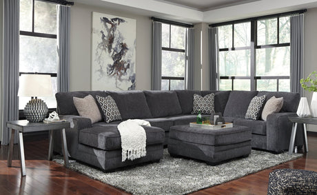 Tracling Slate 3-Piece Sectional with Ottoman