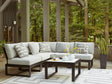 Beachloft Black/Gray 5-Piece Outdoor Sectional with Ottoman