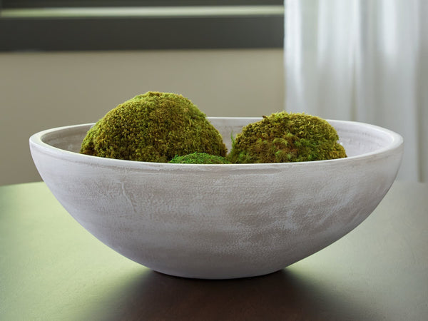 Meadie Distressed White Bowl
