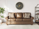 Chasemore Earth Faux Leather Sofa
