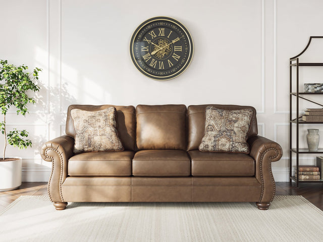 Chasemore Earth Faux Leather Sofa