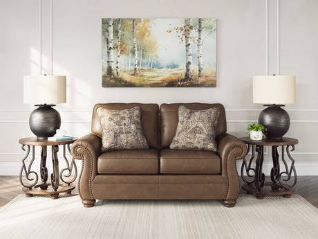 Chasemore Earth Faux Leather Loveseat