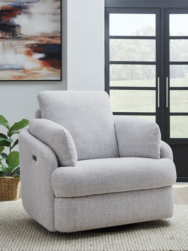 Alainmont Next-Gen Nuvella Stone Next-Gen Nuvella™ Swivel Power Recliner