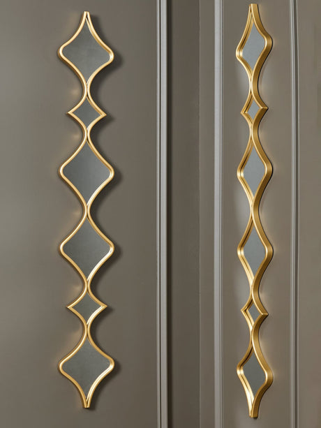 Harriswood Gold Finish Accent Mirror Set (Set of 2)
