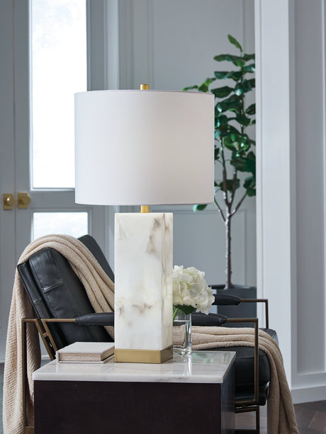 Linderfield White/Gold Finish Table Lamp