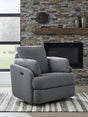 Alainmont Next-Gen Nuvella Salt and Pepper Next-Gen Nuvella™ Swivel Power Recliner
