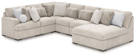 Cuddle Plush Arctic 6-Piece Sectional with Chaise