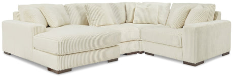 Lindyn Ivory 4-Piece Sectional with Chaise