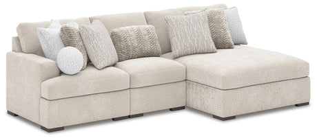 Cuddle Plush Arctic 3-Piece Sectional with Chaise