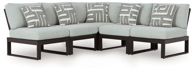 Beachloft Black/Gray 5-Piece Outdoor Sectional