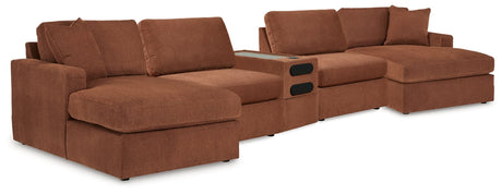 Modmax Spice 5 Piece Sectional with Audio Console