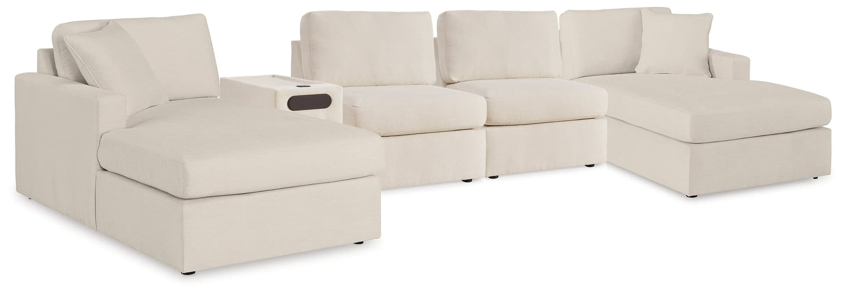 Modmax Oyster 5 Piece Sectional with Audio Console