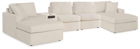 Modmax Oyster 5 Piece Sectional with Audio Console