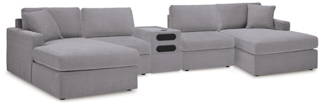 Modmax Granite 5 Piece Sectional with Audio Console
