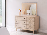 Arloster Tan Dresser and Mirror