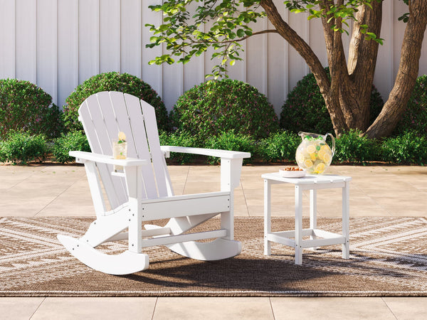 Sundown White Treasure Outdoor Chair with End Table