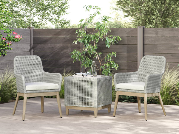 Seton Gray Creek 2 Outdoor Chairs with End Table