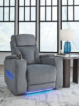 Studio Cave Steel Performance Fabric,Next-Gen Nuvella™,Chenille Power Recliner