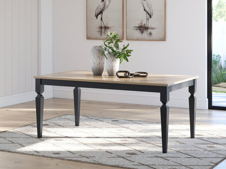 Brenkerton Grayish Brown/Black Dining Table
