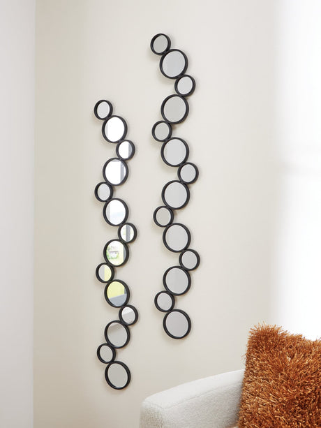 Vinler Black Accent Mirror Set (Set of 2)