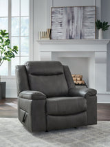 Status Check Shadow Faux Leather Recliner