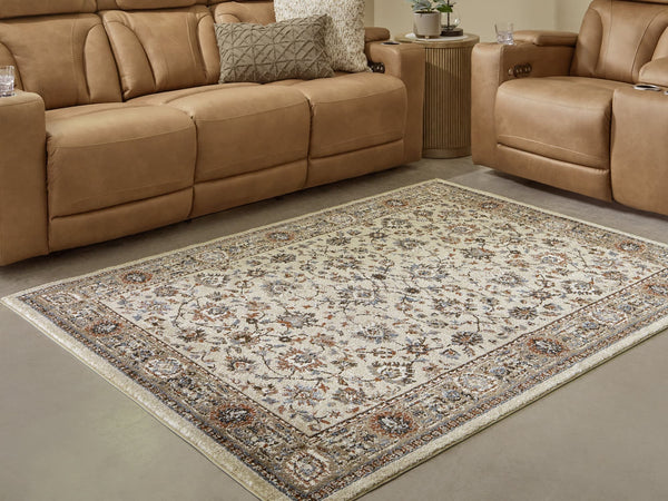 Beritham Blue/Brown/Beige Large Rug