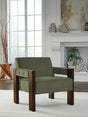 Adlanlock Olive Velvet Accent Chair