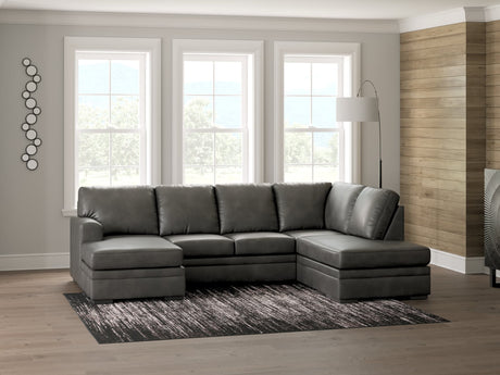 Lofton-Pike Shadow Faux Leather 2-Piece Sectional with Chaise