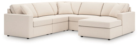 Modmax Oyster Performance Fabric,Next-Gen Nuvella™ 5-Piece Sectional with Chaise