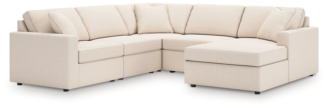Modmax Oyster Performance Fabric,Next-Gen Nuvella™ 5-Piece Sectional with Chaise