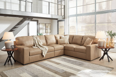 Bandon Toffee Leather 3-Piece Sectional