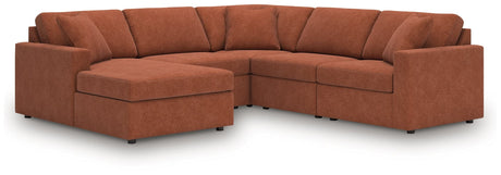 Modmax Spice Performance Fabric,Next-Gen Nuvella™ 5-Piece Sectional with Chaise