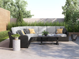 Beachcroft Black/Light Gray 5-Piece Outdoor Sectional